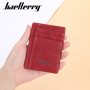 Baellerry <b>Card</b> <b>Holder</b> 4 Inch PU Leather Anti Magnetic Credit <b>Card</b> <b>Wallet</b> Red - Product Image 3