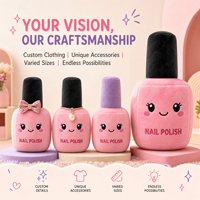 Peluche personnalisée Sassy Nail Polish, OEM ODM, jouet en peluche haute fidélité, breloque maquillage, cadeau, solutions de marque d'élite, plus mascotte