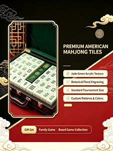 Juego de Fichas de Mahjong Americano de Lujo de 4 Capas de Acrílico - 160 Fichas Rosa Claro, Portátiles y Modernas, Estilo <span class=keywords><strong>Casino</strong></span> y Póker - Product Image 6