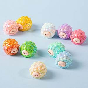 Arc-en-ciel Bonbons Lapin Lumineux Kiki Résine Charmes Porte-clés Voiture Ornement Suspendu Sacs Aveugles Faits Maison Petites Pièces Moe - Product Image 3