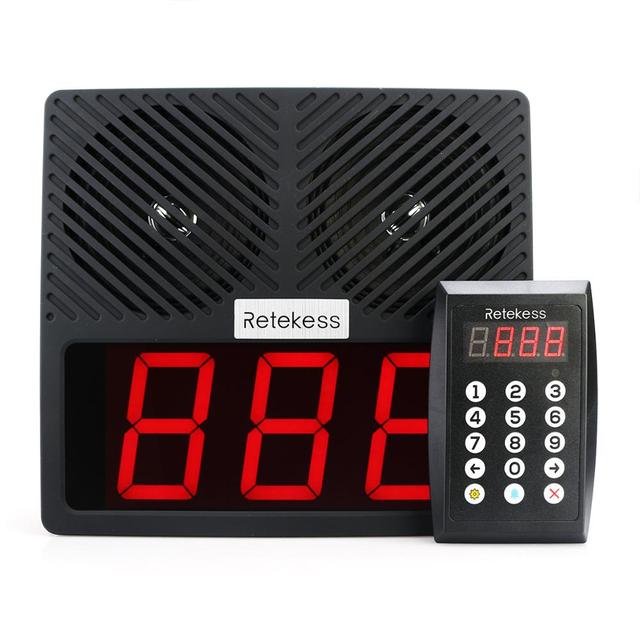 Intelligent Wireless Voice Pager Waiter Call Calling System for Restaurant Bank Hospital Guest Waiting Retekess TD101