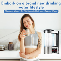 Pureflow Maßgeschneidertes Logo 2L 2000 PPB Elektrischer Desktop-Glas-SPE Ultra Wasserstoffreicher Wasserkrug für Haushalt, Heiß und Kalt