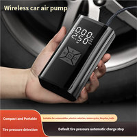 Pompe à air électrique portable sans fil en plastique ABS 6000mAh 150PSI avec écran numérique, gonfleur de pneus et lumière d'urgence pour voiture
