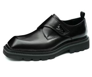 Mocasines de Estilo Moderno en Negro Mate y Verde, Zapatos de Vestir para Fiesta y Trabajo, Zapatos de Hombre con Aumento de Altura para Otoño, Zapatos de Cuero para Hombre - Product Image 4