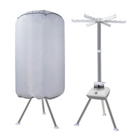 Mini secador eléctrico portátil multifuncional, que ahorra espacio Vertical plancha de vapor, ropa plegable de alta capacidad, función para