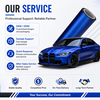 Film de protection auto-adhésif pour voiture en PVC bleu métallisé mat, 2 mil, avec technologie Air Release, écologique