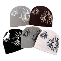 Bonnet en tricot jacquard unisexe style coréen, tendance Instagram, marque de niche, chaud pour l'hiver, bonnet de ski, idéal par temps froid