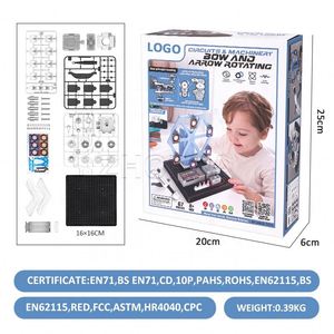 Zhorya Science Gear - Juego Educativo STEM de Arco y Flecha con Objetivo Giratorio, Mecánica, Circuito Eléctrico DIY - Product Image 6