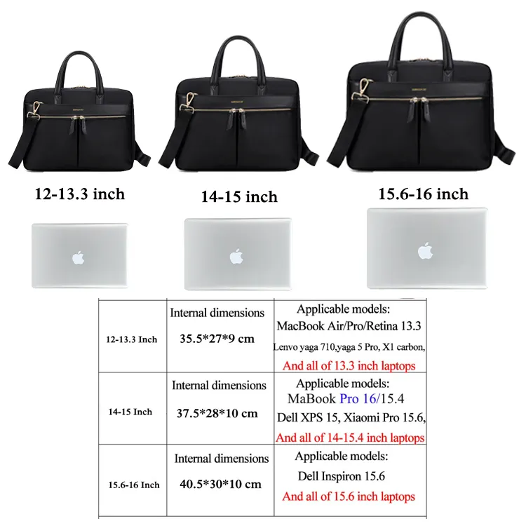 Custom Your Logo Durable Water-Repellent Fabric Office Laptop Bags Women Fashion Wholesale Laptop Bag Waterproof And Protection