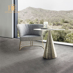 Juego de muebles de sala de estar modernos de lujo, <span class=keywords><strong>café</strong></span> de latón hecho a mano y mesa auxiliar con patrón de concha marina, acento decorativo de Metal - Product Image 3