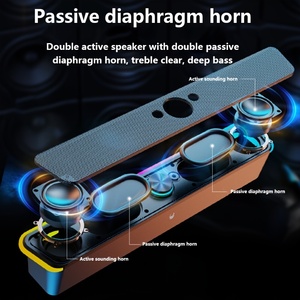 Máy tính để bàn TV Sound Bar Aux USB có dây màu xanh răng loa rạp hát tại nhà Surround Soundbar <span class=keywords><strong>PC</strong></span> TV Loa máy tính thanh hộp loa - Product Image 5