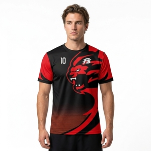 Trendy heren custom jersey streetwear stijl t-shirt met leeuwenprint, sublimatie bedrukt, korte mouwen, sportkleding top 2026 - Product Image 1