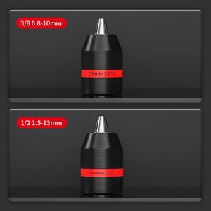 Portabrocas de 3 mordazas de acero para taladro manual, 3/8, 1/2, 10mm, 13mm, con cono Morse MT2 - Product Image 1