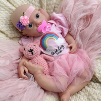 Künstlerische 18-Zoll realistische Reborn-Puppe mit weichem, reinem Silikonkörper – Freies Design, Sammlerstück für DIY-Enthusiasten