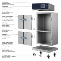 Armoire vapeur électrique sur pied, intelligente, à levage automatique, capacité 100 plateaux/heure, efficacité énergétique A++, garantie 1 an