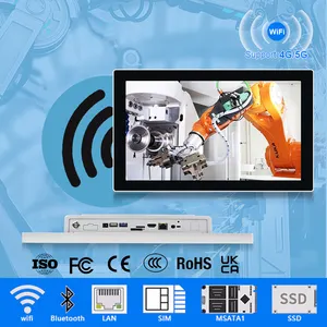Hete Verkoop Industriële Tablet Muurbevestiging Ip65 Waterdicht Scherm Capacitieve Industriële Touch Monitor Industrieel Paneel Pc