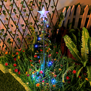 Arbre de noël lumière ornement solaire extérieur jardin support LED sol lampe chaîne noël décoration noël <span class=keywords><strong>2022</strong></span> <span class=keywords><strong>nouveauté</strong></span> - Product Image 3