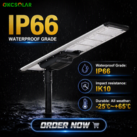 Lampe solaire tout-en-un 100W, contrôle intelligent, sans câblage, faible entretien, garantie 3 ans, étanche, extérieur IP66 IK10