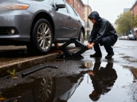 Cric de voiture robuste à ciseaux avec poignée en acier au carbone pour les travaux de levage difficiles Cric de voiture