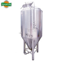 Tiantai 200 Litres 200L Nano Brasserie 304 Acier Inoxydable Double Enveloppe Isobare Unitank Fermenteur Conique à Bière