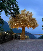 Arbre de cerisier artificiel sur mesure, grand modèle, en fibre de verre/plastique, rose, fait main, 4m, décoration de mariage moderne