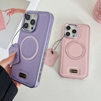 Étui de téléphone magnétique Zhenyao en tôle de fer pour iPhone 18 Pro Max avec motif ananas, anneau magnétique et anneau métallique pour objectif, coque 18 Air