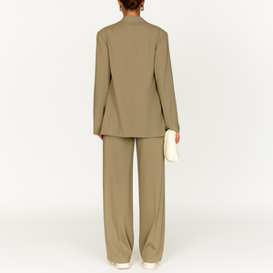 Gran oferta, pantalones plisados de cintura alta a la moda para mujer, trajes formales, pantalones de pierna ancha para mujer - Product Image 2