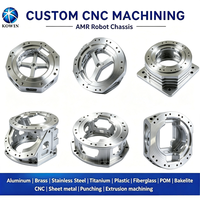 Châssis de robot AMR usiné CNC en aluminium 6061 sur mesure, composants de cadre métallique de précision OEM pour équipement robotique mobile automatisé