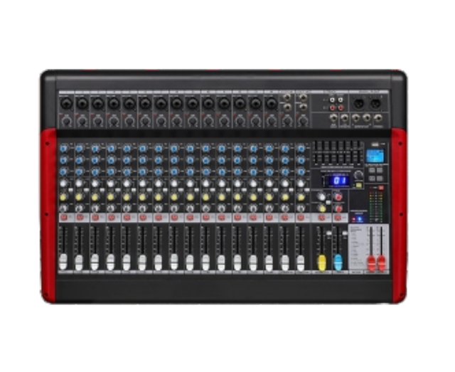 8 Mono+2 Stereo Audio Mixer with 48V DC Phantom Power Mixer