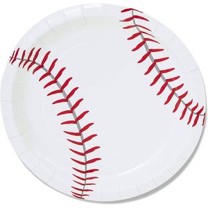 Platos de Béisbol Personalizados de Fábrica, Artículos para Fiestas de Cumpleaños con Temática Deportiva y Decoraciones para Fiestas de Béisbol de 7 Pulgadas - Product Image 1