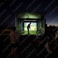 Sistema de Remolque para Simulador de Golf Portátil e Impermeable S-200, Comercial, Móvil, para Eventos al Aire Libre
