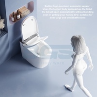 Toilettes intelligentes automatiques au design moderne, une pièce, siège chauffant électrique, autonettoyant, siphon en S, drainage, placard à eau