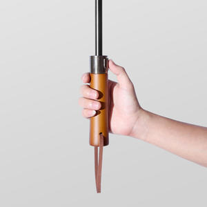 Printable Logo Business Umbrella Retro Wooden Handle Golf Umbrella for Men Women Semi-Auto Open Umbrella Long Handle - Product Image 3