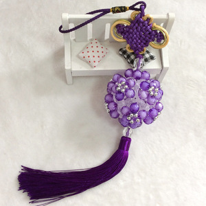 Pendentif Boule Perlée Colorée Mystère d'Aomiao en Résine Plastique, Ornement Intérieur de Voiture, Décoration Porte-Bonheur, Printemps 2024 - Product Image 3
