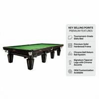 Table de billard de luxe russe sculptée à la main, 12 pieds, en bois massif, avec plateau en ardoise de tournoi, billes de 68 mm, poches en cuir, personnalisable OEM pour club