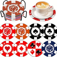Set Coaster Lukisan Berlian Bunga Mandala dengan Rak, Alas Minuman Kerajinan Seni Rhinestone DIY