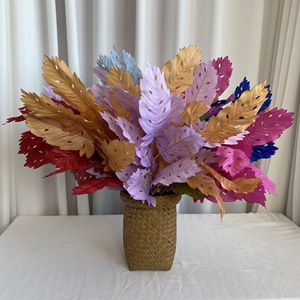 Feuilles artificielles d'Eupatorium Fortunei Suzume II, branche de fleur en soie de 30 cm à 100 cm pour la décoration du salon et de la table à manger - Product Image 2