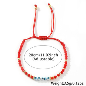 Set di Bracciali Premium Impilabili con Perline Occhio di Allah, Distanziatore Dorato, Intrecciato Regolabile, Amuleto Protettivo, Regalo per Festival e Festività - Product Image 5