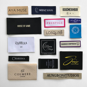 Logotipo personalizado <span class=keywords><strong>de</strong></span> <span class=keywords><strong>marca</strong></span> para coser en <span class=keywords><strong>ropa</strong></span>, tejido <span class=keywords><strong>de</strong></span> tela <span class=keywords><strong>de</strong></span> Damasco, etiqueta para el cuello, precio - Product Image 5