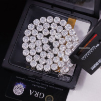 Cadena de Tenis con Diamantes Moissanite de Color D VVS Chapados en Oro sobre Plata a Precio de Fábrica para Joyería Hip Hop