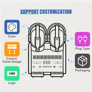เครื่องทำน้ำแข็งปั่น 2 ถัง ไม่ต้องใช้น้ำแข็ง 7 โหมด ทำงานเงียบ ผู้ผลิต OEM สำหรับใช้ในบ้านและธุรกิจ - Product Image 3