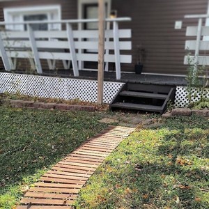 Planches de terrasse en bois emboîtables pour allée de jardin, couleur naturelle, antidérapantes, pour patio extérieur, rectangulaires, 2 pieds - Product Image 3
