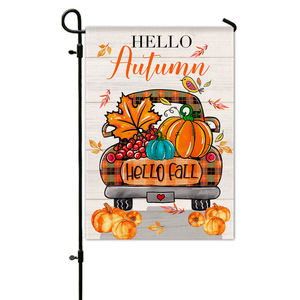 Bandera de jardín personalizada, banderas de jardín de otoño, 12x18, Bandera de jardín de Acción de Gracias de doble cara - Product Image 1