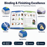 Impresión de Libros Educativos Infantiles de Tapa Blanda Personalizados Profesionales, Impresión de Libros de Tapa Blanda con Laminación Brillante a Todo Color