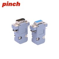 Conector Estándar D-Sub Db9 de 9 Pines, Puerto Serie Rs232 Macho y Hembra con Carcasa de Plástico, Protección de Aislamiento V1, Retardante de Llama