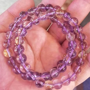 Vòng Tay Hạt Đá Quý <span class=keywords><strong>Ametrine</strong></span> Đá Tự Nhiên Chất Lượng Cao - Product Image 1