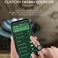 Montre connectée intelligente de mode avec compteur de Tasbih, connexions sans fil, suivi cardiaque et fonction Zikr