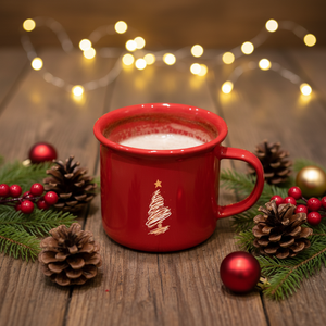 Customized Modern Cartoon Pattern Red Stoneware Ceramic Coffee Mug-Reusable Portable Dishwasher Microwave Safe <b>Presents</b> - Product Image 1