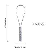 Racloir de langue en acier inoxydable personnalisé Nettoyeur de langue Grattoir de langue chirurgical en métal avec poignée