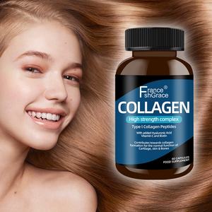 Capsules de collagène de haute qualité, 60 capsules pour la santé des ongles, des cheveux et de la peau, complément de collagène marin - Product Image 1